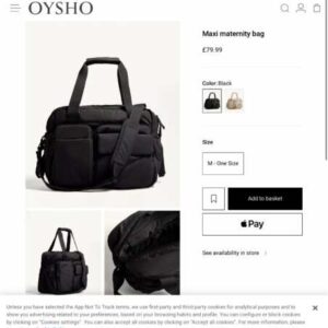 Oysho maternity bag НОВА неупотребена