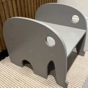 Дрвено столче Kids Hut, сива боја