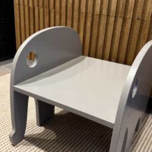 Дрвено столче Kids Hut, сива боја