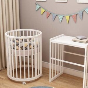 Креветче транформер 8во1 модел OMNI BABY со два душеци - кружен и овален