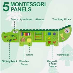 Се продава голем Montessori Busy Board – Крокодил